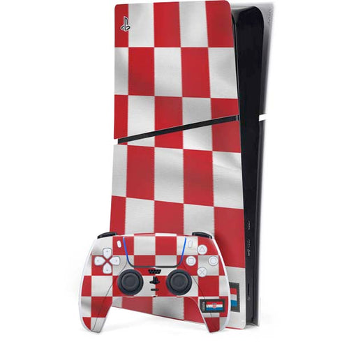 Croatia Soccer Flag PS5 Slim Digital Edition Console Skin